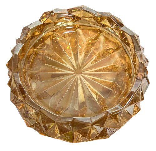 Premium gold glass ashtray - gold,