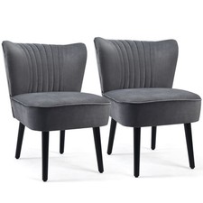 Set of 2 Velvet Accent Chair