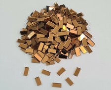100 pieces, Copper Bronze Glass Mirror Tiles,  Approx 1 X 0.5 cm, 1.8 mm Thick, 