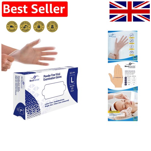 Medihands vinyl clear gloves - vinyl,