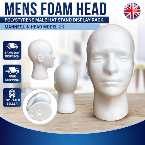 Mens foam head polystyrene - foam,