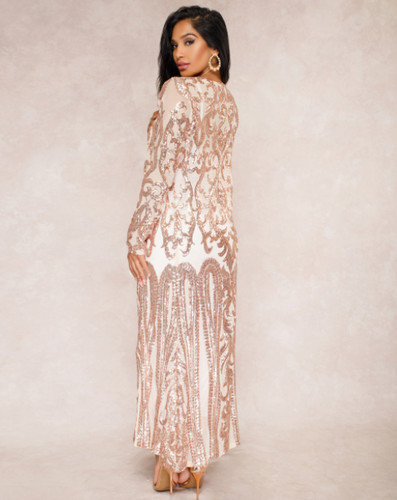 Hot women floral sequin long - women,