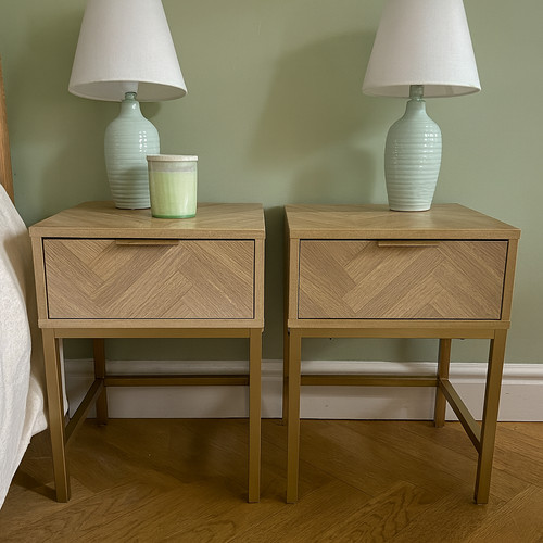 Set herringbone bedside - of,
