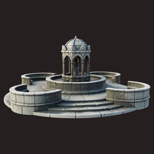 Minas tirith fountain middle - tirith,