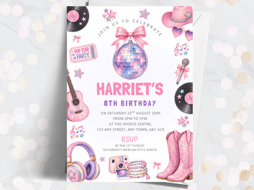 Pop star disco - pop, personalised