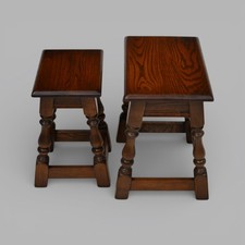 Old Charm Oak Nest of 2 Tables