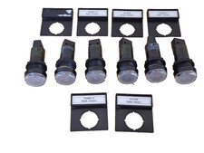 6 x Eleco 22mm Panel Mount Indicator Lights Lamps HIS-95-G/Y 230VAC