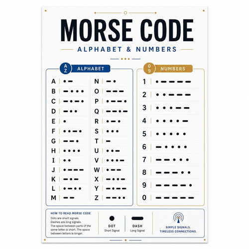 Laminated morse code - laminated,