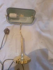 Bankers Table Lamp Green Glass