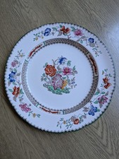 Copeland Spode Chinese rose luncheon plates 9" hand painted c1930s superb 
