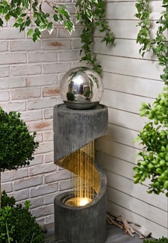 Spiral fountain water feature - spiral,