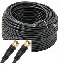 25 50 100 200 FT RG-6 SATELLITE COAXIAL CABLE HD ANTENNA RG6 DISH WIRE COAX TV