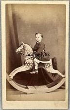 CDV BOY RIDING ROCKING HORSE
