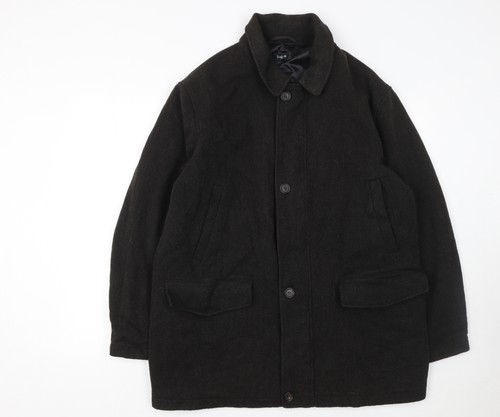 Bugatti men black wool 44r - men's,