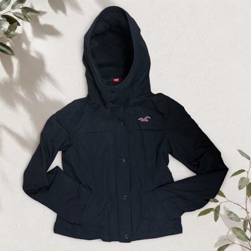 Hollister navy blue hooded - hollister,