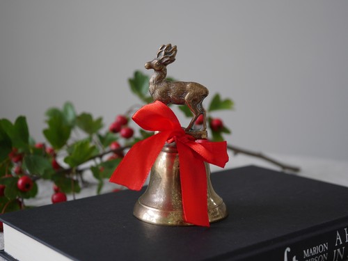 Vintage english brass stag - english,
