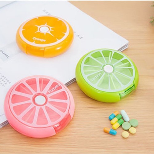 Cute rotary round pill box - rotary,
