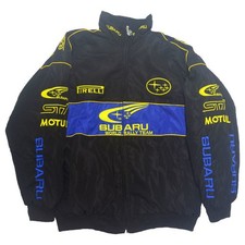 Vintage Subaru World Rally Team Racing Jacket | Lconic Blue & Yellow Motorsport