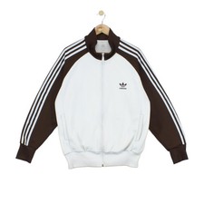 Vintage Adidas Track Jacket Mens Size L Brown Full Zip​ Retro​ Casual​