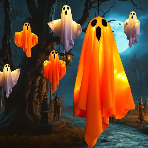 Halloween glowing ghost - halloween, light