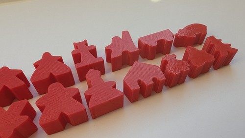 Carcassonne meeples full set - carcassonne,