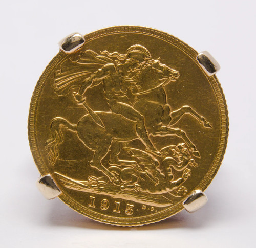 1915 gold full sovereign 9ct - sovereign,