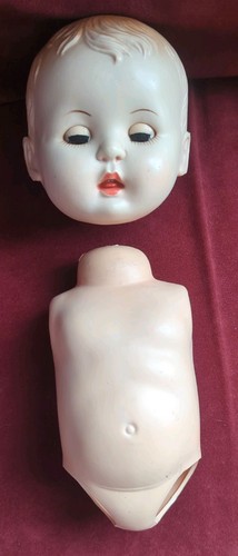 Rosebud vintage baby doll head - rosebud,