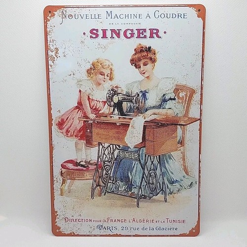 French singer metal tin - ad,
