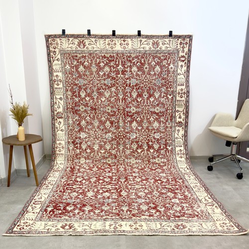 6x10 floral red vintage - 6x10,