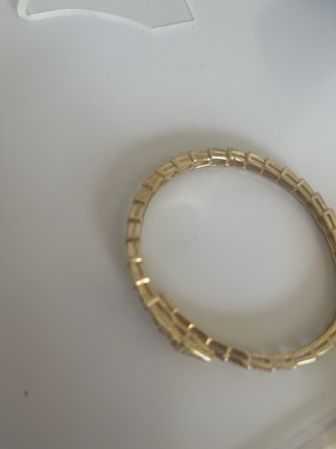 Gold diamanté snake bangle - gold,