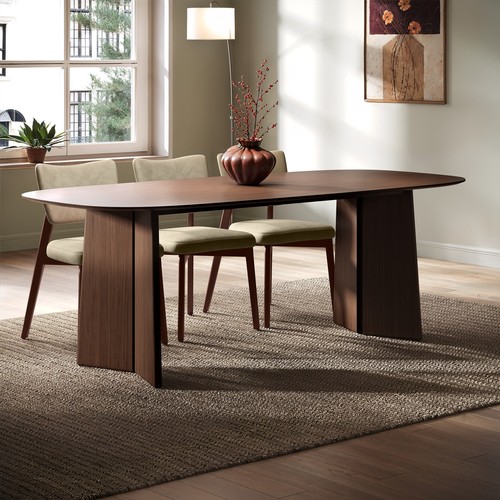Large walnut dining table - large,