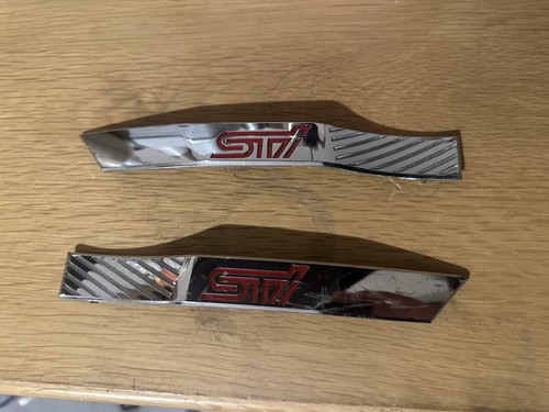 Genuine sti wing badges fender - genuine,