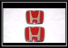 HONDA JDM CIVIC PRELUDE CRX ACCORD HOOD & TRUNK RED EMBLEM BADGE 2"7/8 x 2" 3/8
