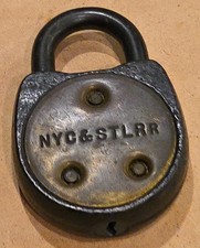 Vintage "NYC & STLRR" (Nickel Plate Railroad) Yale Push Lock 