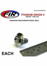 Titanium Rear Brake Pedal Bolt 92001-1034 M6x1.00mm KAWASAKI KLX110R L 2021 2022