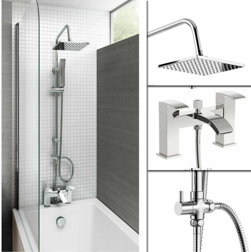 Chrome waterfall bath shower - waterfall,