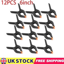 12X NEW Large Spring Clamps 6 " Set Heavy Duty Market Tarpaulin Quick Grip Clips