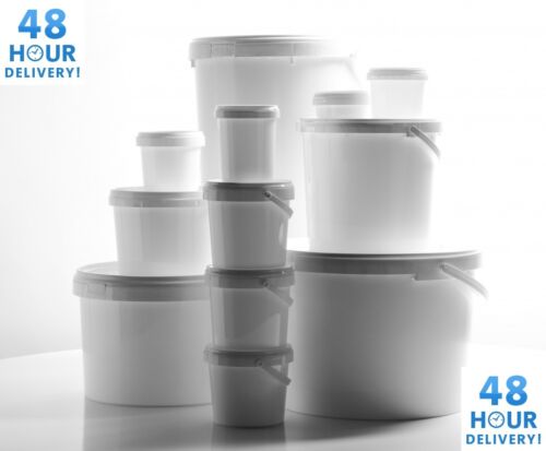 Plastic buckets tubs - tubs, white