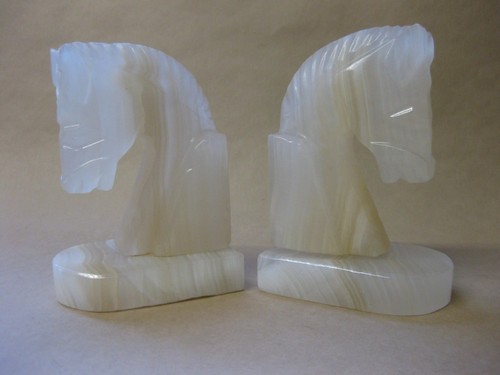 Pair vintage onyx bookends - vintage,