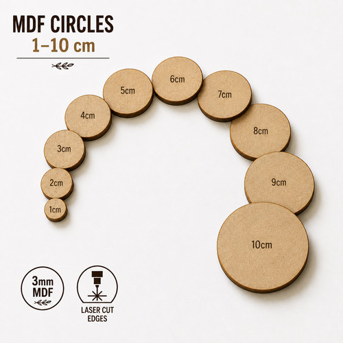 Mdf circle wooden shape craft - circle,