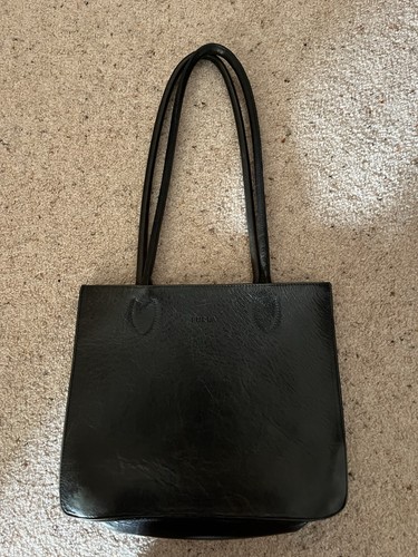 Furla black leather - leather, handbag