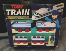 Vintage Tomy T1 Train set RARE. Battery operated. Boxed Lights track like thomas