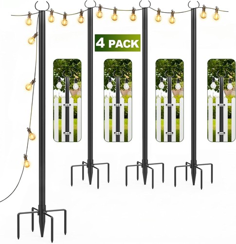 Pack string light poles - string,