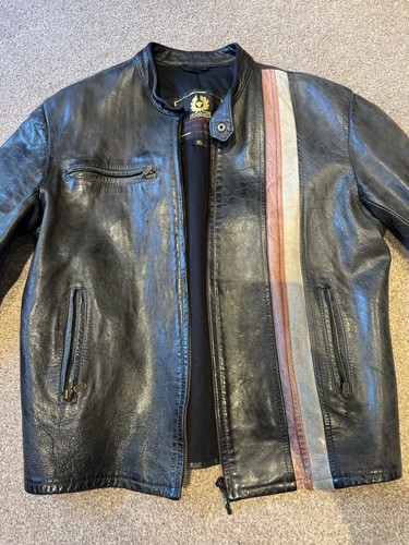 Belstaff leather biker jacket - biker,