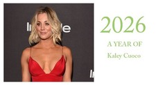 Kaley Cuoco 2026 Landscape Desktop Calendar