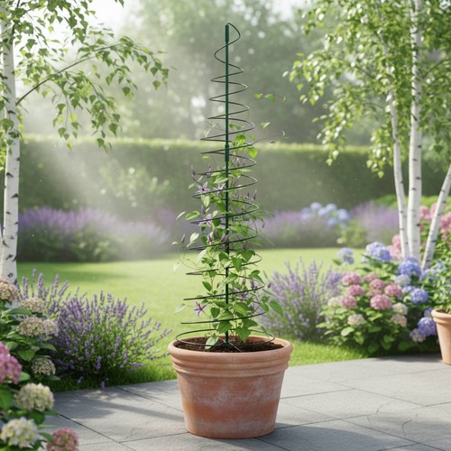 Spiral plant trellis indoor - plant,