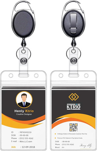 Badge holder with - id,