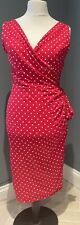 stop staring polka dot pencil dress XL 14 UK
