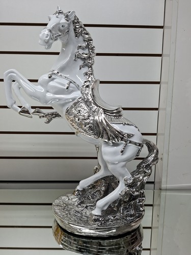 Italian white silver - white, horse