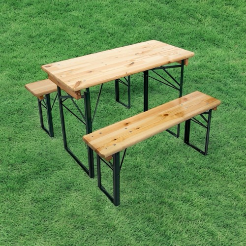 Folding beer table bench set - folding,